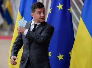 Le président ukrainien, Volodymyr Zelensky, le 6 octobre 2020 à Bruxelles - Stephanie Lecocq/Pool via REUTERS