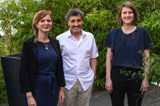 De gauche à droite l'écologiste Clothilde Ollier, le milliardaire Mohed Altrad et l'insoumise Alenka Doulain.