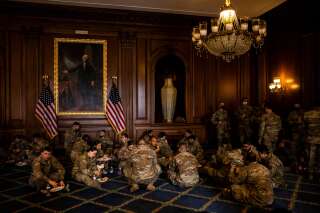 Le 12 février 2021, la Garde nationale montait la garde au Capitole à Washington, après l'assaut d'émeutiers partisans de Donald Trump (photo d'illustration)