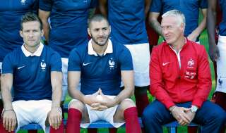 Karim Benzema et Didier Deschamps, ici en septembre 2014 vont peut-être se recroiser en équipe de France.