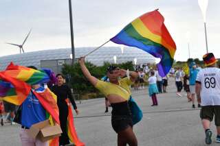 La question de l'affichage des couleurs LGBT en marge de l'Euro 2020 de football ne cesse de faire polémique depuis le début de la compétition (photo prise à Munich le 23 juin dernier).