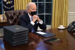 Joe Biden, ici dans le Bureau ovale de la Maison Blanche, à Washington, le 20 janvier 2021.