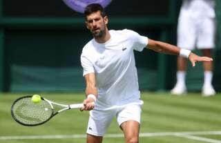 Tennis - Wimbledon Preview - All England Lawn Tennis and Croquet Club, London, Britain - June 25, 2022  Serbia's Novak Djokovic during practice REUTERS/Paul Childs