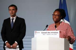 Sibeth Ndiaye, ici lors d'une conférence de presse à l'Élysée à Paris le 2 mai 2020.