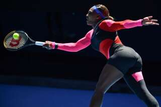 Serena Williams avec sa toute nouvelle tenue à l'Open d'Australie (Photo Paul CROCK / AFP)