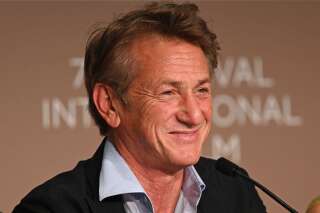Sean Penn lors de la conférence de presse pour son film <i>Flag Day</i> à la 74ème édition du Festival de Cannes, le 11 juillet 2021.