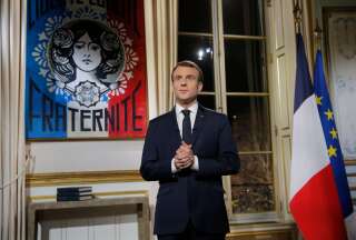 Emmanuel Macron lors de ses voeux du 31 décembre 2018