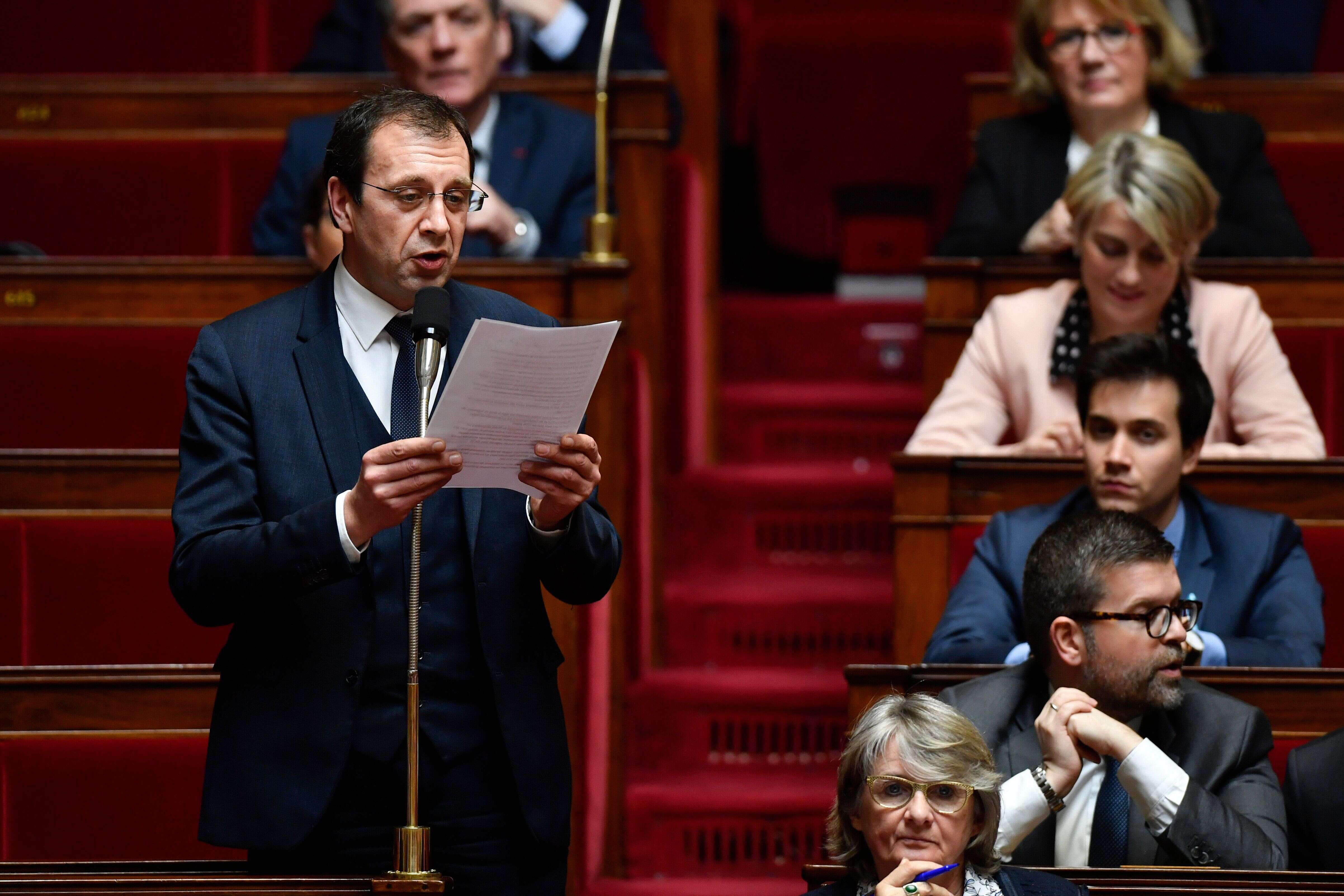 Le député François Jolivet (LREM) à l'Assemblée nationale, le 4 avril 2018.