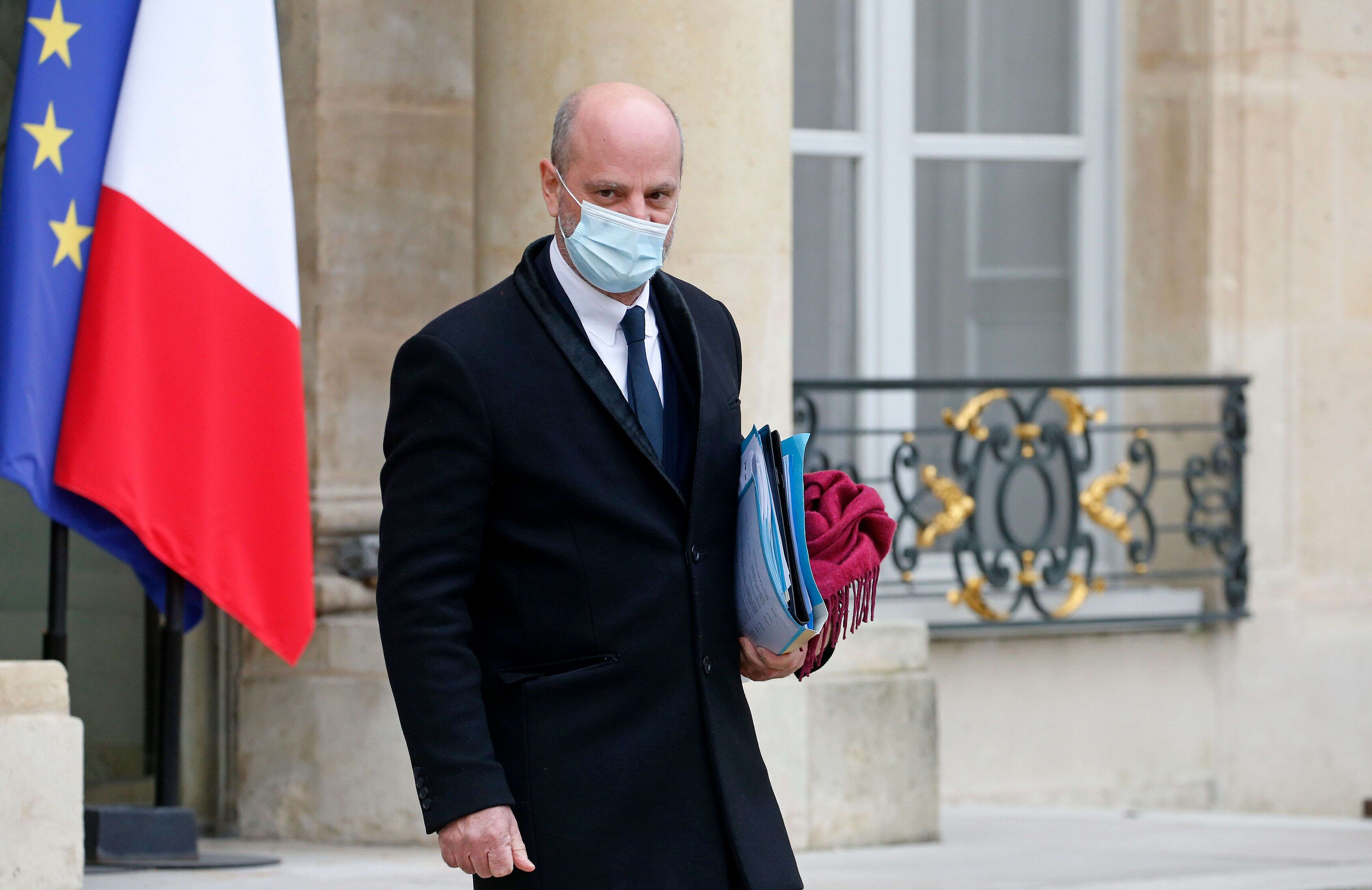 Le ministre de l'Éducation nationale Jean-Michel Blanquer, le 12 janvier 2022, quittant l'Élysée