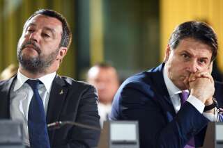 Photo d'illustration de Matteo Salvini (à gauche) et Giuseppe Conte (à droite)