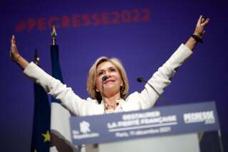 La candidate LR à l'élection présidentielle, Valerie Pecresse, le 11 décembre 2021 à la Mutualité de Paris.