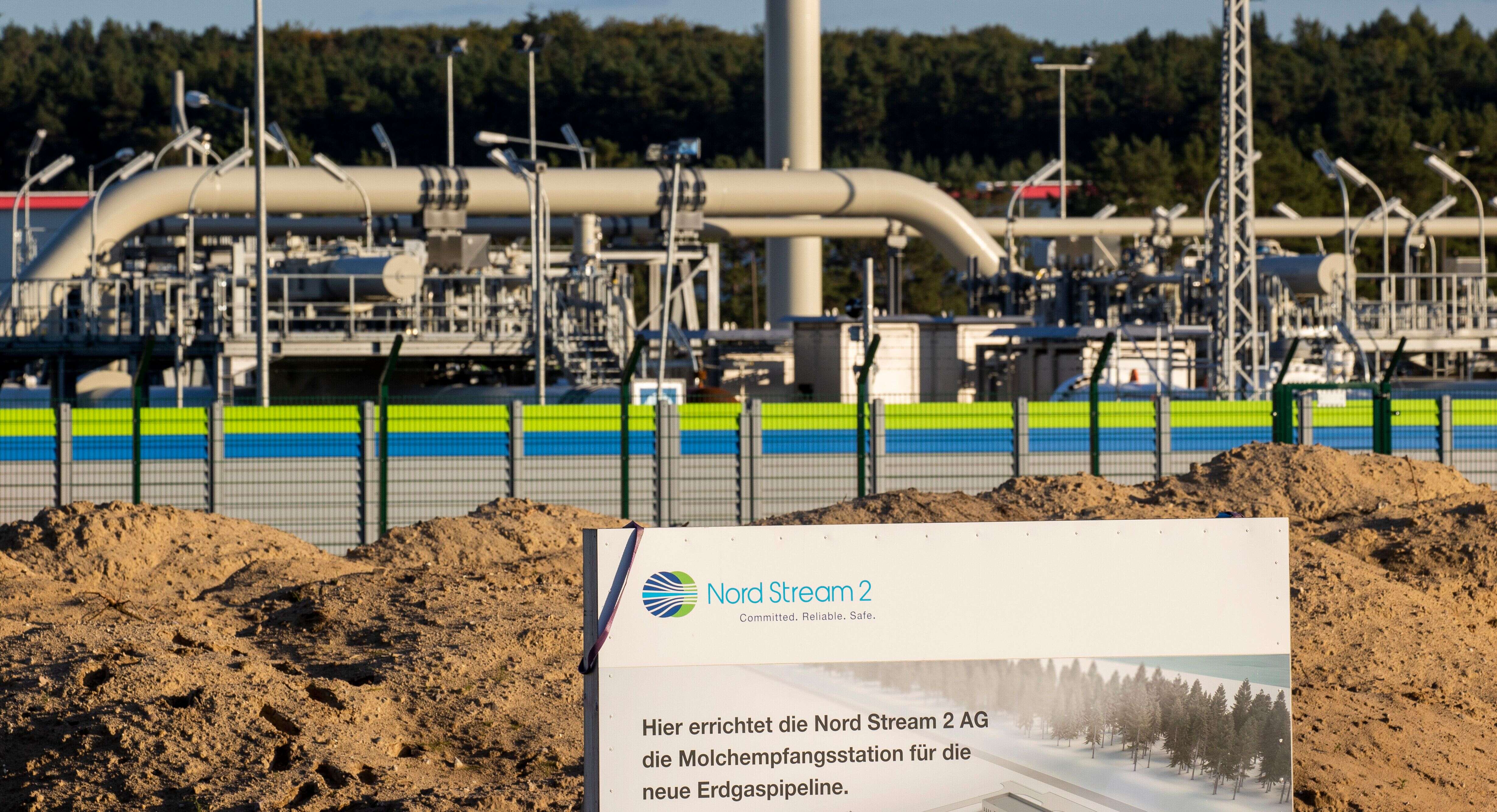 Le projet de gazoduc Nord Stream 2 à Lubmin, dans le Nord de l'Allemagne, le 7 septembre 2020.