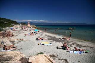 La plage de la Terre sacrée, à Ajaccio, le 21 mai 2020.