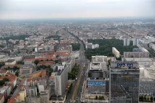 Une vue aérienne de Berlin, en Allemagne.