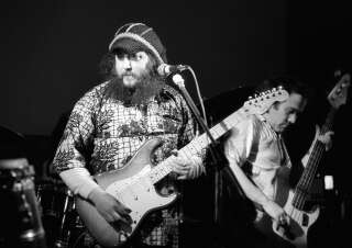 Le guitariste britannique de Fleetwood Mac, Peter Green, à Londres en 1985. (Graham Wiltshire/Hulton Archive/Getty Images)