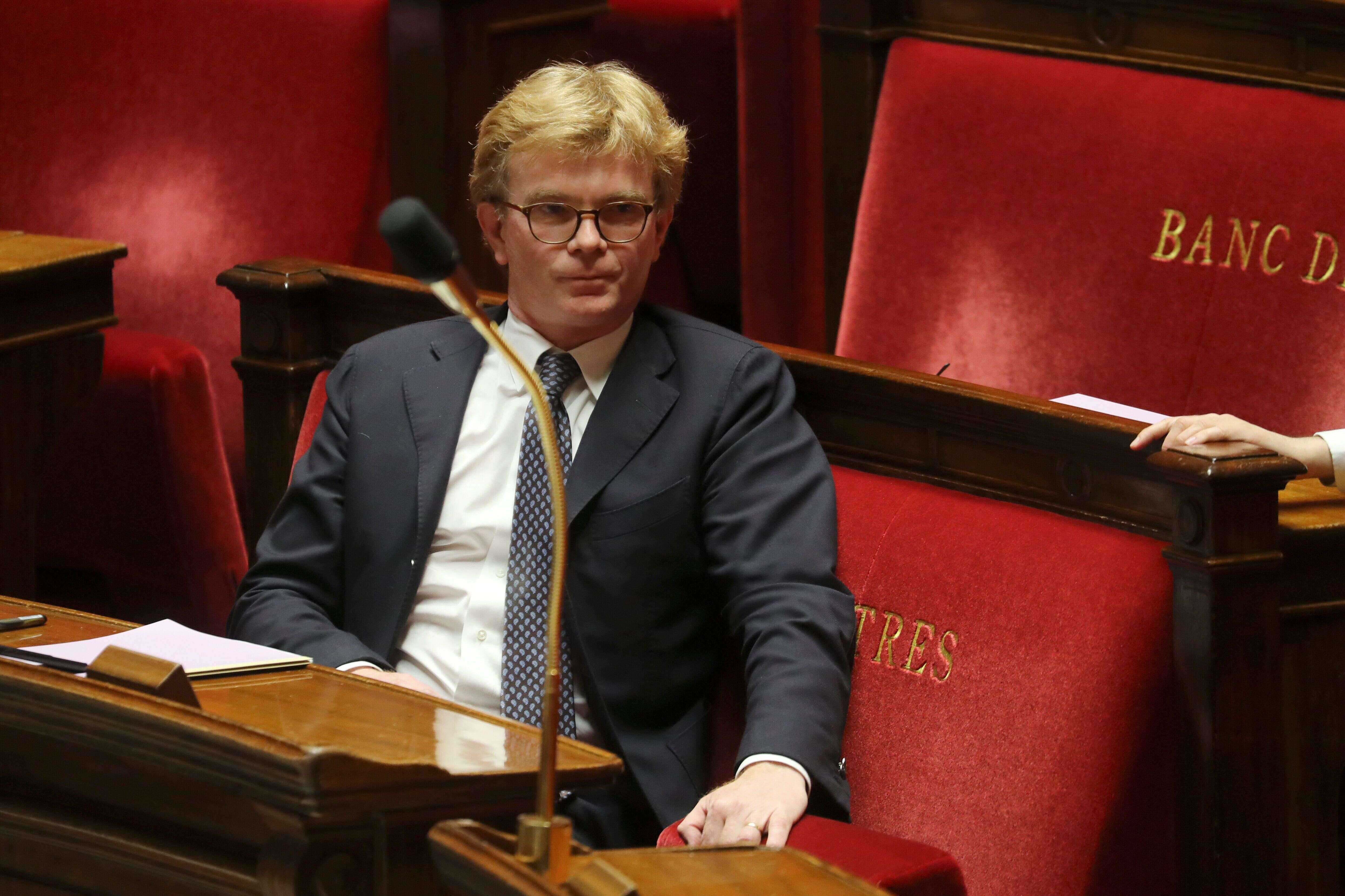 Le ministre des Relations avec le Parlement, Marc Fesneau, en mars 2020 à l'Assemblée nationale. (Ludovic Marin, Pool via AP)