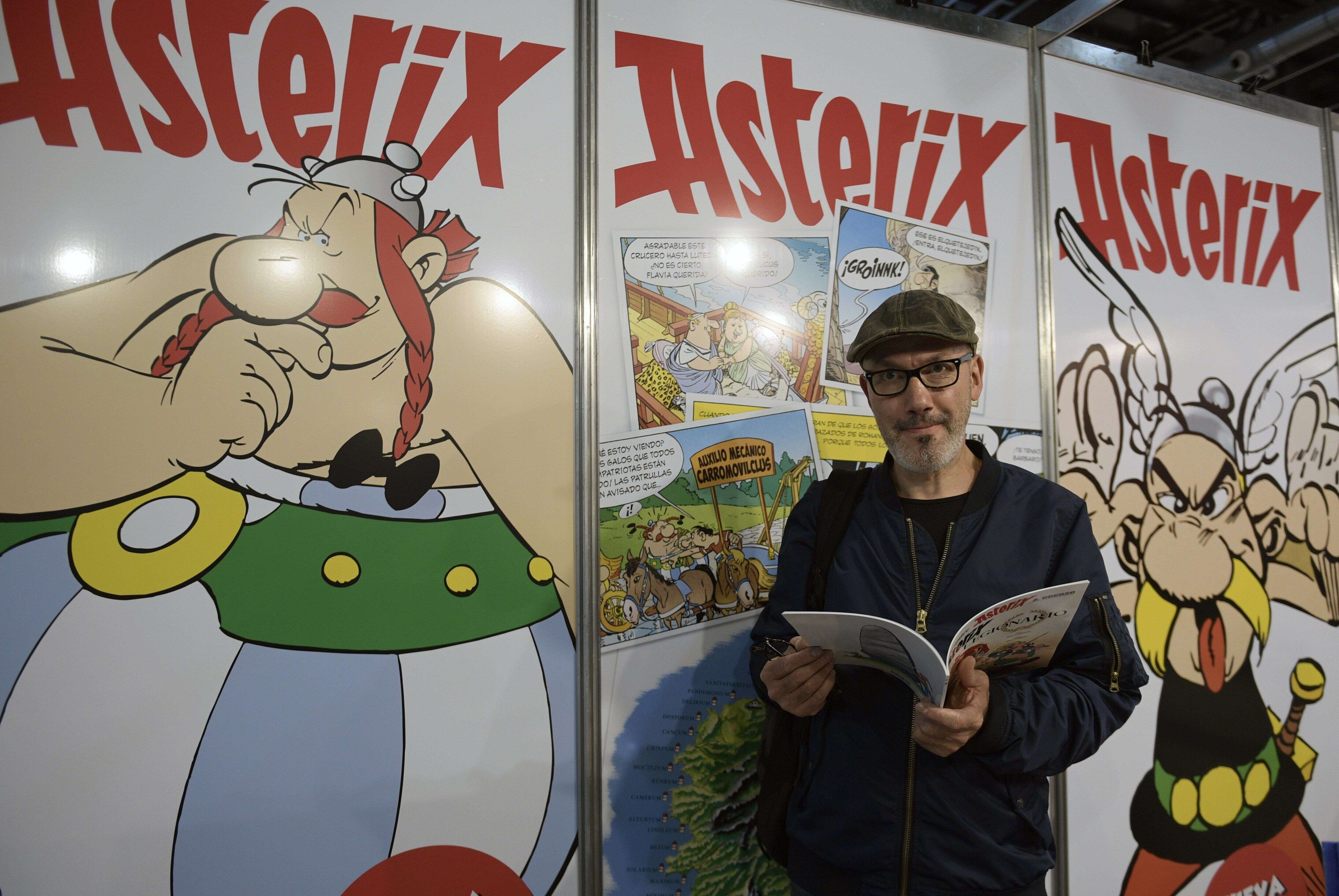 Le scénariste Jean-Yves Ferri, devenu l’un des “pères” d'Astérix et Obélix, lors d'un festival de BD à Buenos Aires en septembre 2017.