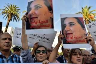 Des manifestants demandant la libération de la journaliste Hajar Raissouni, à Rabat, le 2 octobre 2019.