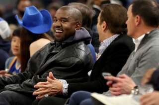 Kanye West, lors d'un match de basket à San Francisco, le 16 mars 2022
