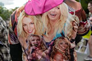 Un fan de Britney Spears lors d'un rassemblement #FreeBritney à Washington Square Park à New York, le 29 septembre 2021