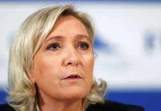 Marine Le Pen, ici lors d'une conférence en Estonie, a utilisé le drame de Villeurbanne pour s'en prendre une nouvelle fois à la politique migratoire du gouvernement.