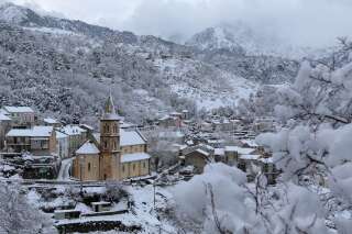 La Corse recouverte de neige au premier jour de la vague de froid