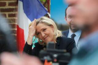 Marine Le Pen photographiée à Aulnoy-Lez-Valenciennes le 3 juin (illustration)