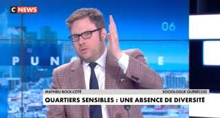 Mathieu Bock-Côté dans un débat sur les quartiers sensibles, le 20 avril dernier sur CNews.