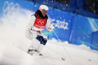 Perrine Laffont aux Jeux olympiques d'hiver de Pékin, le 6 février 2022.