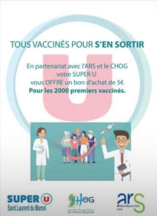 En Guyane, un supermarché propose un bon de réduction aux clients vaccinés