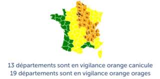 32 départements du nord, du centre et du sud est de la France se trouvent désormais en vigilance orange.