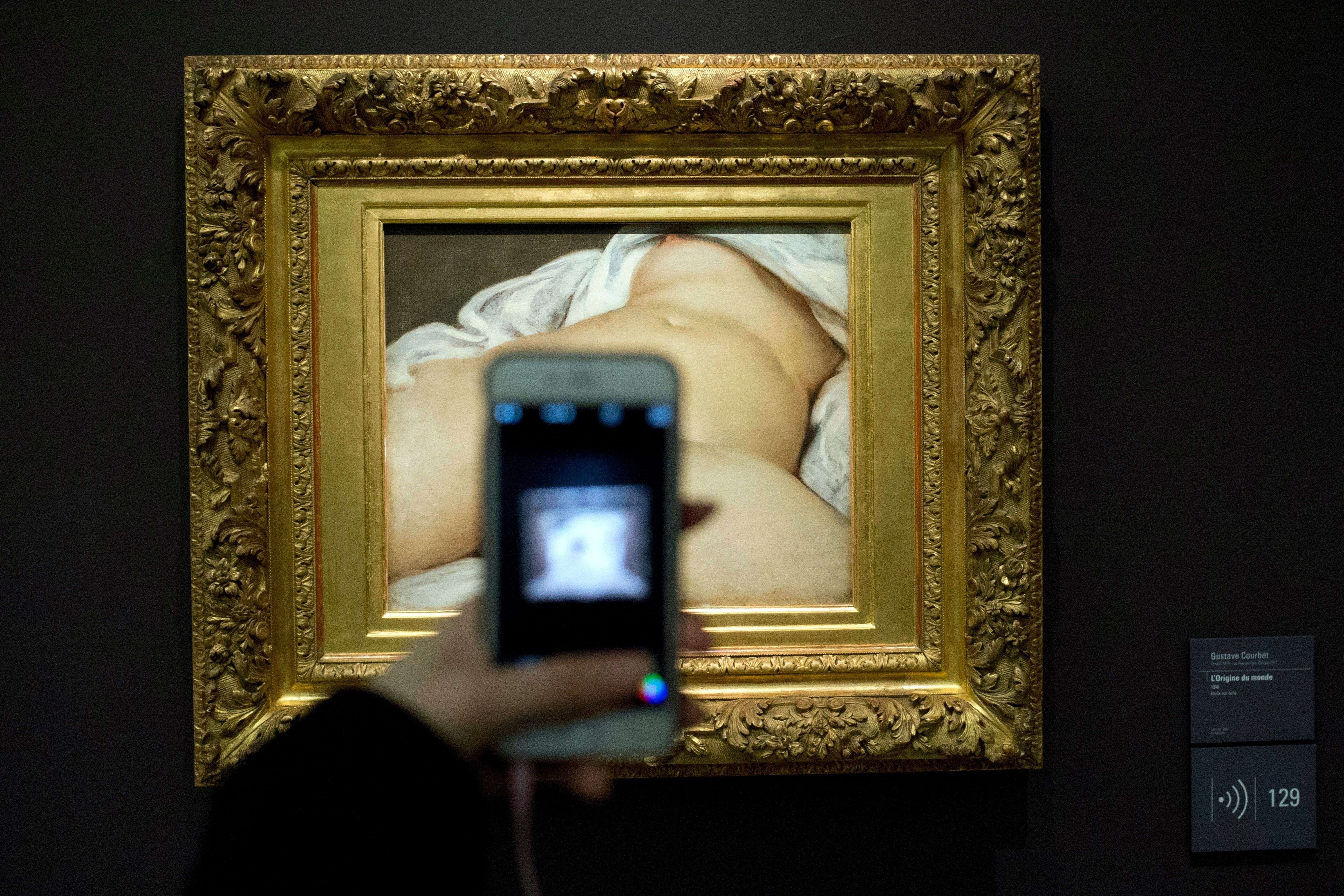 L’Origine du monde<i>, peint au XIX</i><i>e</i><i> siècle par Gustave Courbet.</i>