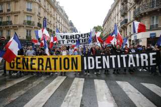 Les militants de Génération identitaire lors d'une manifestation à Paris en 2016 (illustration).