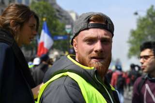 Maxime Nicolle ici lors d'une manifestation des gilets jaunes à Paris le 1er mai 2019.