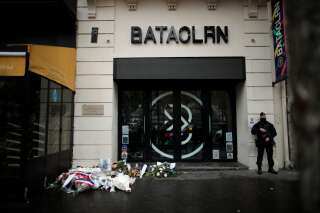 L'entrée du Bataclan le 13 novembre 2020, 5 ans après les attentats à Paris et Saint-Denis.