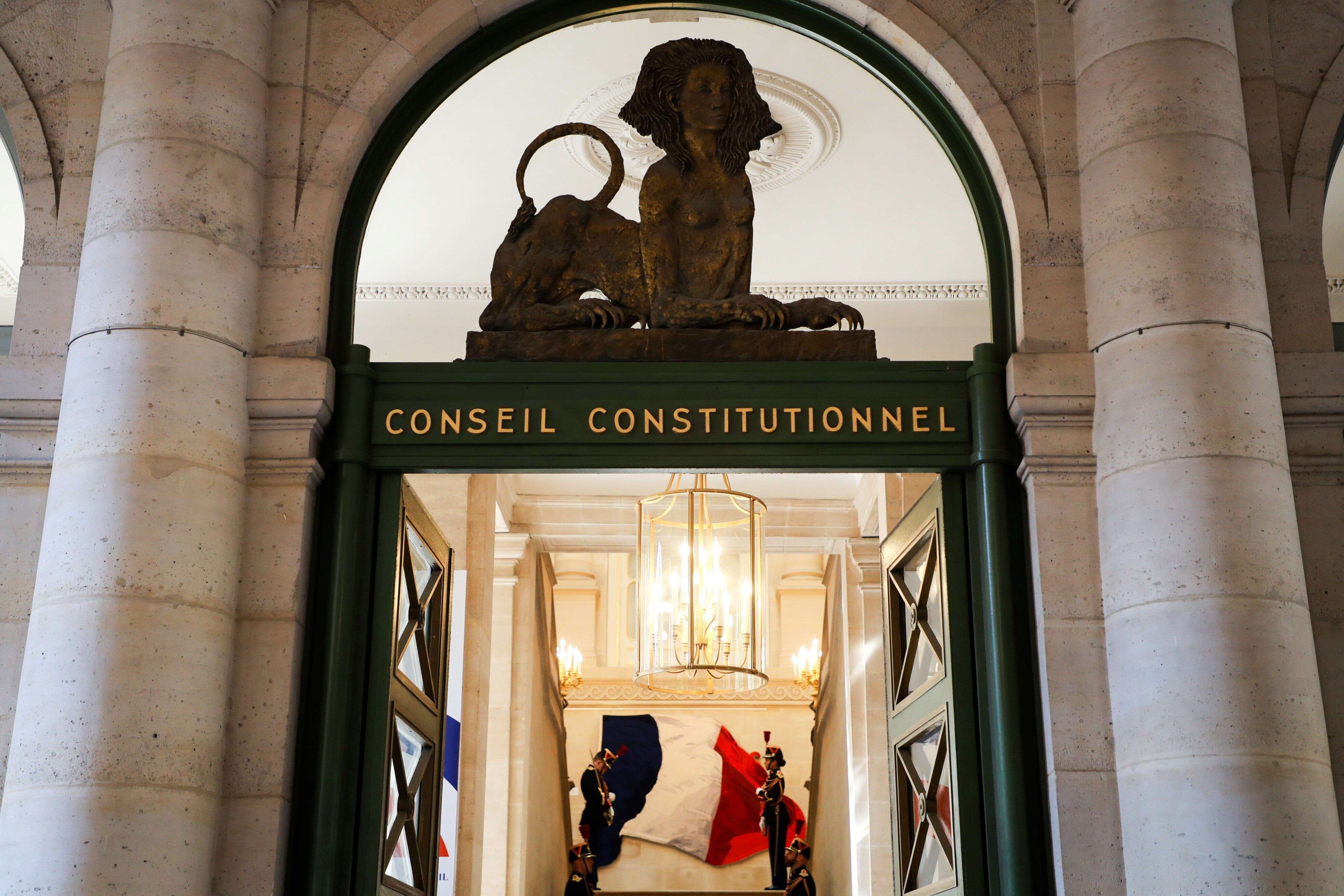 L'entrée du Conseil constitutionnel photographiée en juillet 2020.