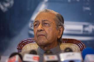 L'ex-Premier ministre de la Malaisie, Mahathir Mohamad, lors d'une conférence de presse le 3 septembre 2020 (Photo by Zahim Mohd/NurPhoto via Getty Images)