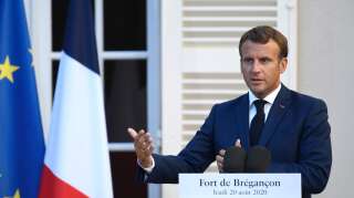 Emmanuel Macron, ici le 20 août au Fort de Brégançon, n'a pas repris le terme 