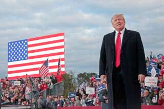 Donald Trump lors d'un meeting à Selma, le 9 avril 2022 (AP Photo/Chris Seward)