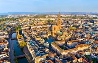 Une vue aérienne de Strasbourg. (photo d'illustration)