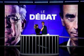 Le plateau du débat Mélenchon-Zemmour photographié le 23 septembre (illustration)