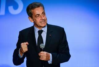Nicolas Sarkozy lors d'un meeting de soutien à Rachida Dati, durant la course aux municipales à Paris, en mars 2020.