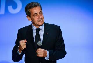 Nicolas Sarkozy lors d'un meeting de soutien à Rachida Dati, durant la course aux municipales à Paris, en mars 2020.
