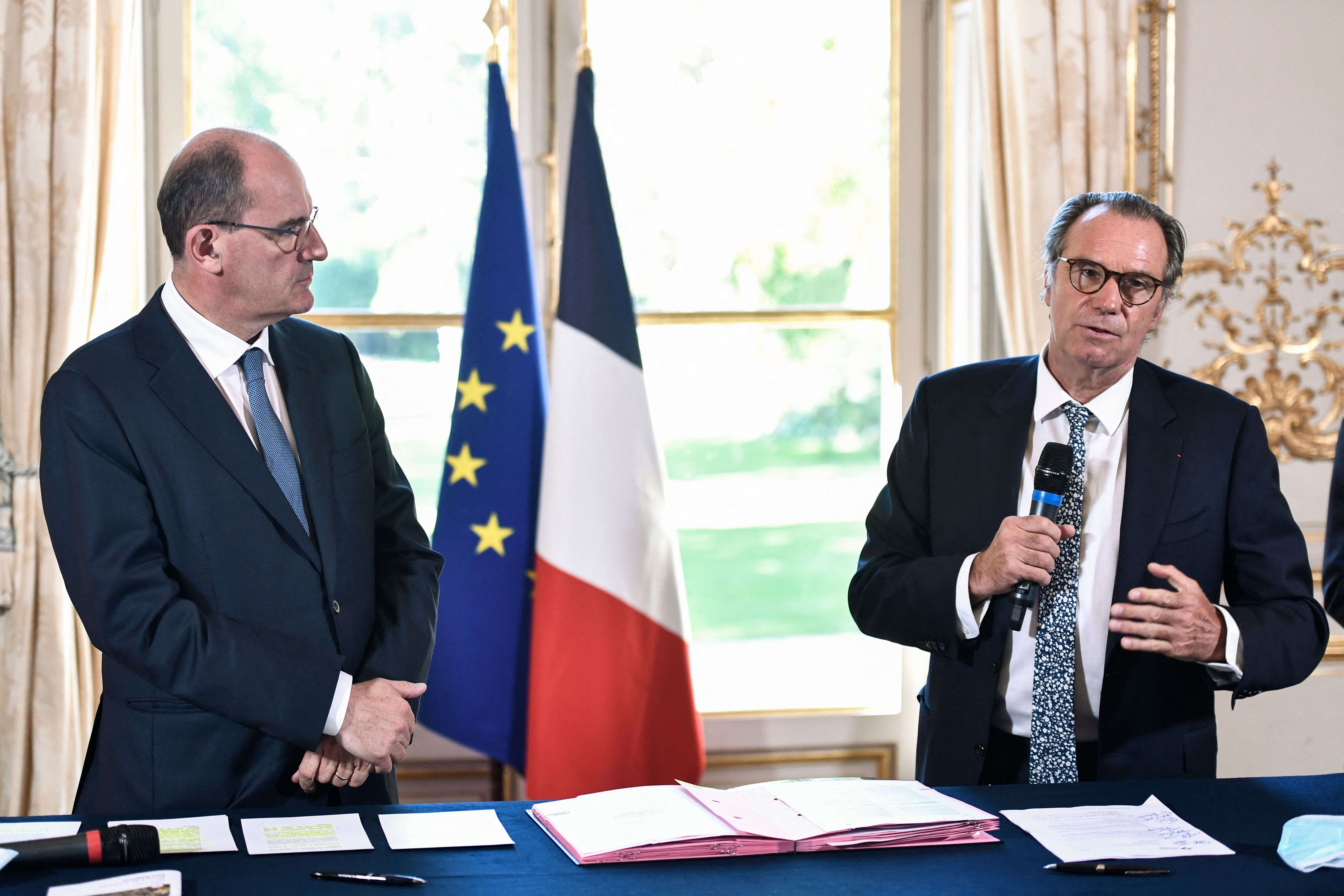 Le premier ministre Jean Castex recevant le président LR de la région Paca Renaud Muselier en juillet 2020 (illustration)