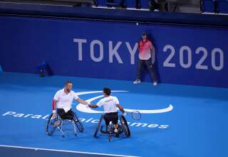 Stephane Houdet et Nicolas Peifer le 3 septembre 2021 aux Jeux paralympiques de Tokyo.
