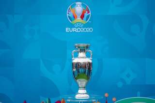 Le trophée de l'Euro, ici présenté à Londres, le 4 juin 2021.