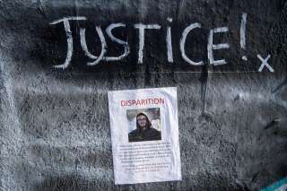 Un avis de disparition montrant Steve Maia Caniço sur un mur de Nantes, photographié le 15 juillet.