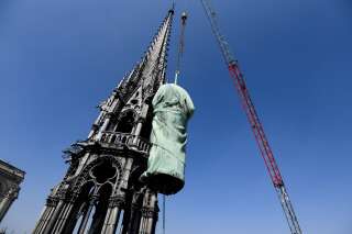 Les statues de la flèche de Notre-Dame de Paris ont été déposées au sol cinq jours avant l’incendie et envoyées en Dordogne pour y être restaurées.