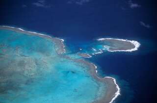 Vue aérienne des îles Ha'apai, qui compte désormais une nouvelle île après 18 jours d'éruption sous-marine.
