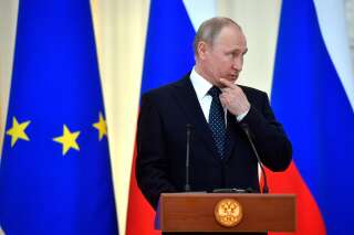 Vladimir Poutine lors d'une conférence à Sochi, en Russie, en mai 2019
